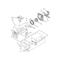 Whirlpool GI6FDRXXQ08 motor and ice container parts diagram