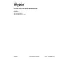 Whirlpool WRT316SFDM00 cover sheet diagram