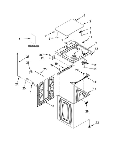 Top and cabinet parts