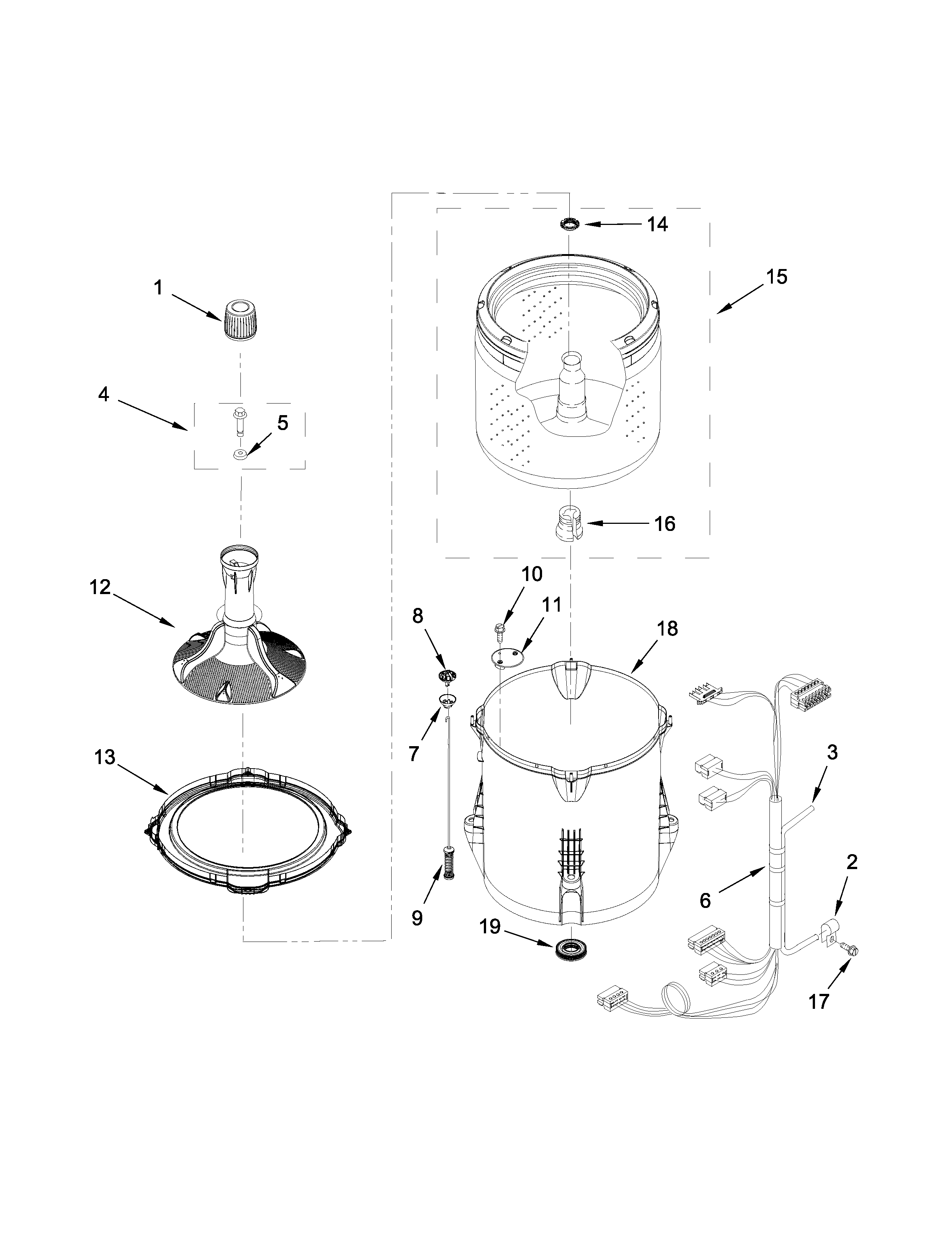 Basket and tub parts