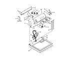 Whirlpool 7MWGD1730YW5 top and console parts diagram