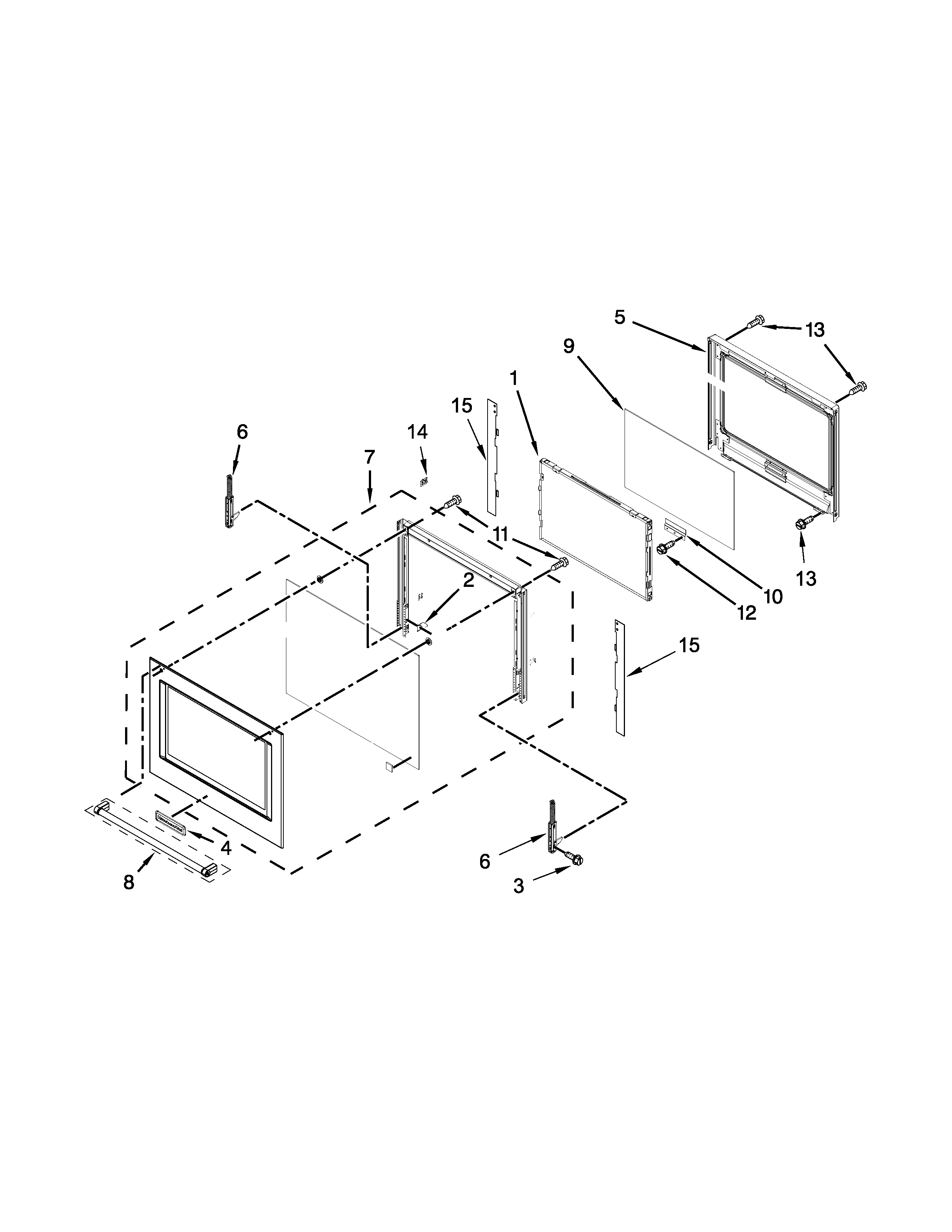 LOWER OVEN DOOR PARTS