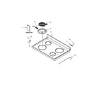 Whirlpool WFC150M0EB0 cooktop parts diagram