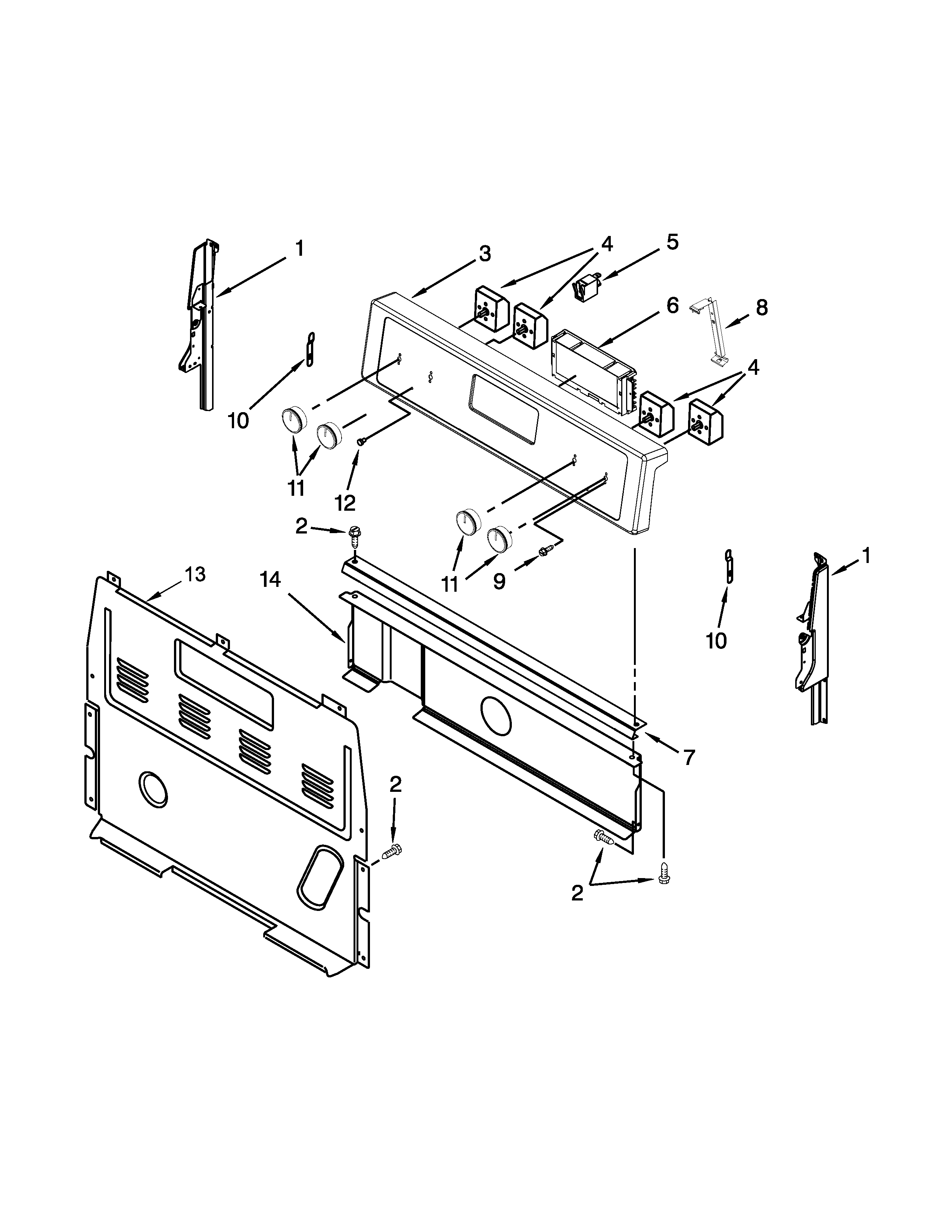 Control panel parts