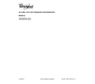 Whirlpool WRF560SMYE03 cover sheet diagram