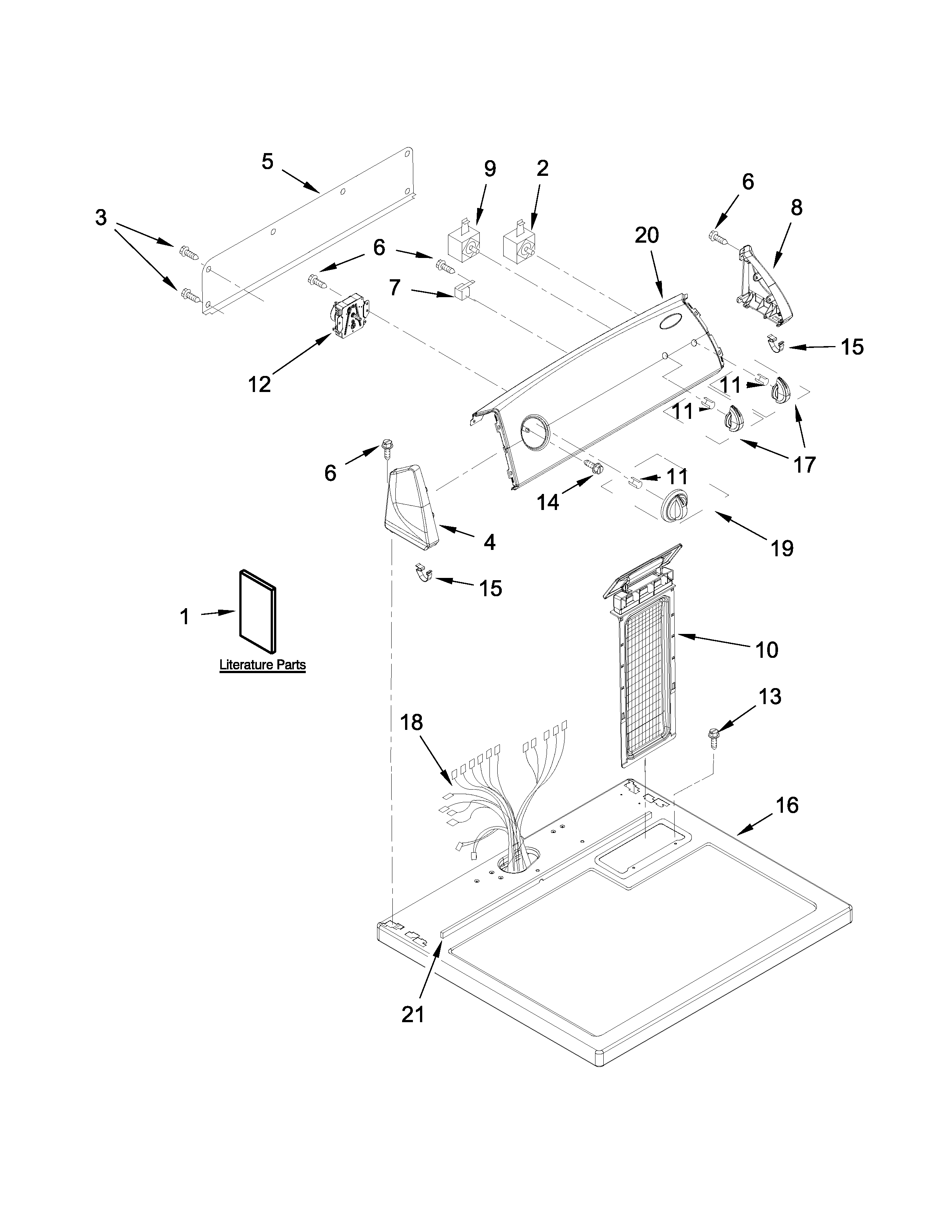 Top and console parts