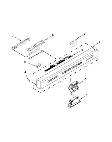Control panel and latch parts