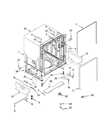 Tub and frame parts