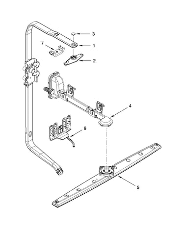 Upper wash and rinse parts