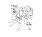 Maytag MLE26PDBYW0 lower cabinet and front panel parts diagram