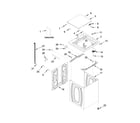 Whirlpool WTW4810EW0 top and cabinet parts diagram