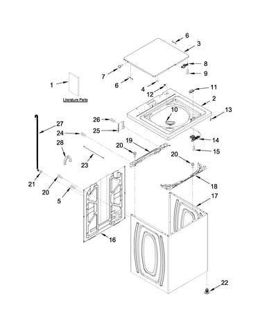 Top and cabinet parts
