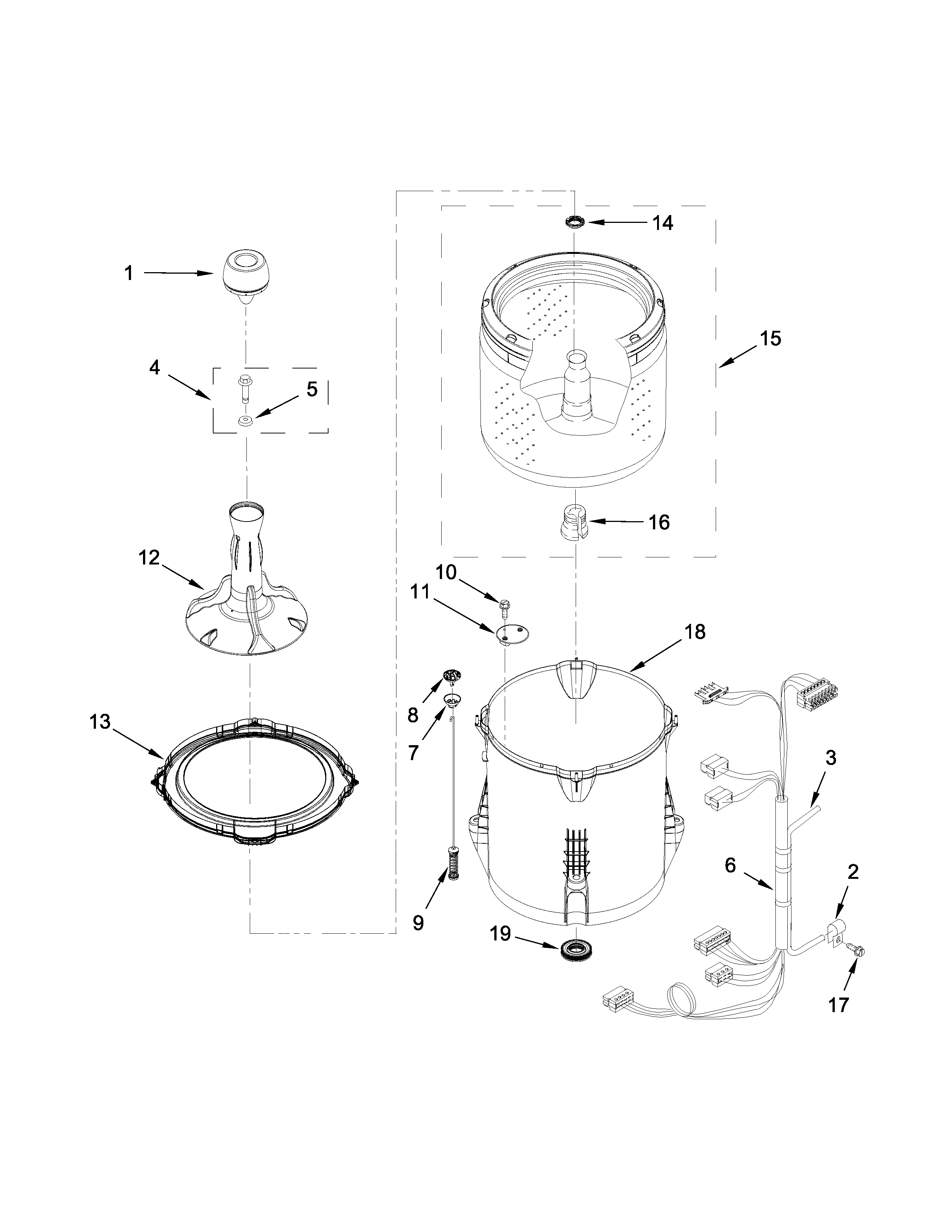 Basket and tub parts