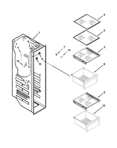 Freezer liner parts