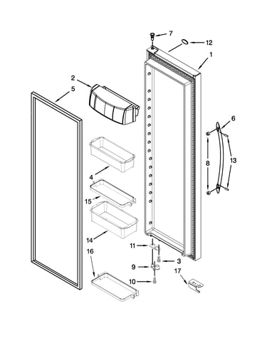 Refrigerator door parts