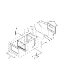 Upper oven door parts
