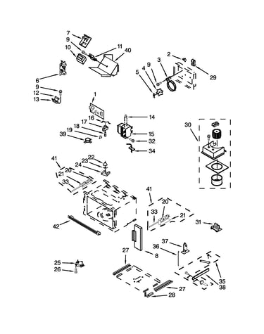 Cabinet and stirrer parts