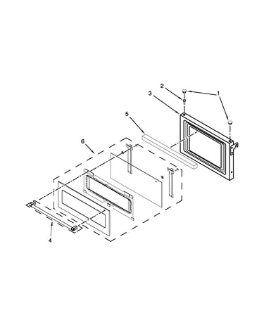 Microwave door parts