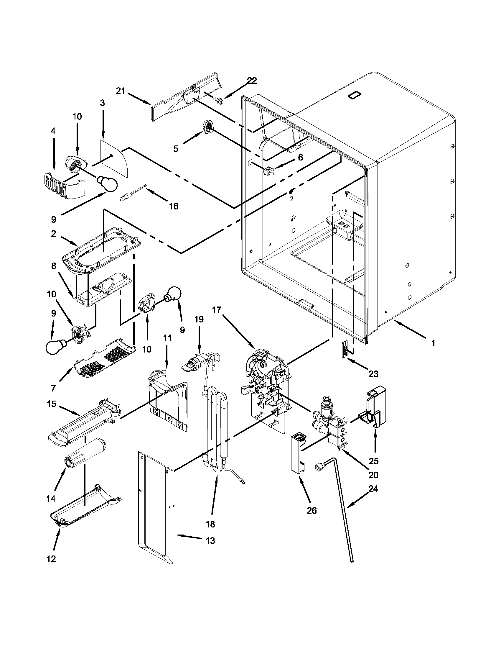 REFRIGERATOR LINER PARTS