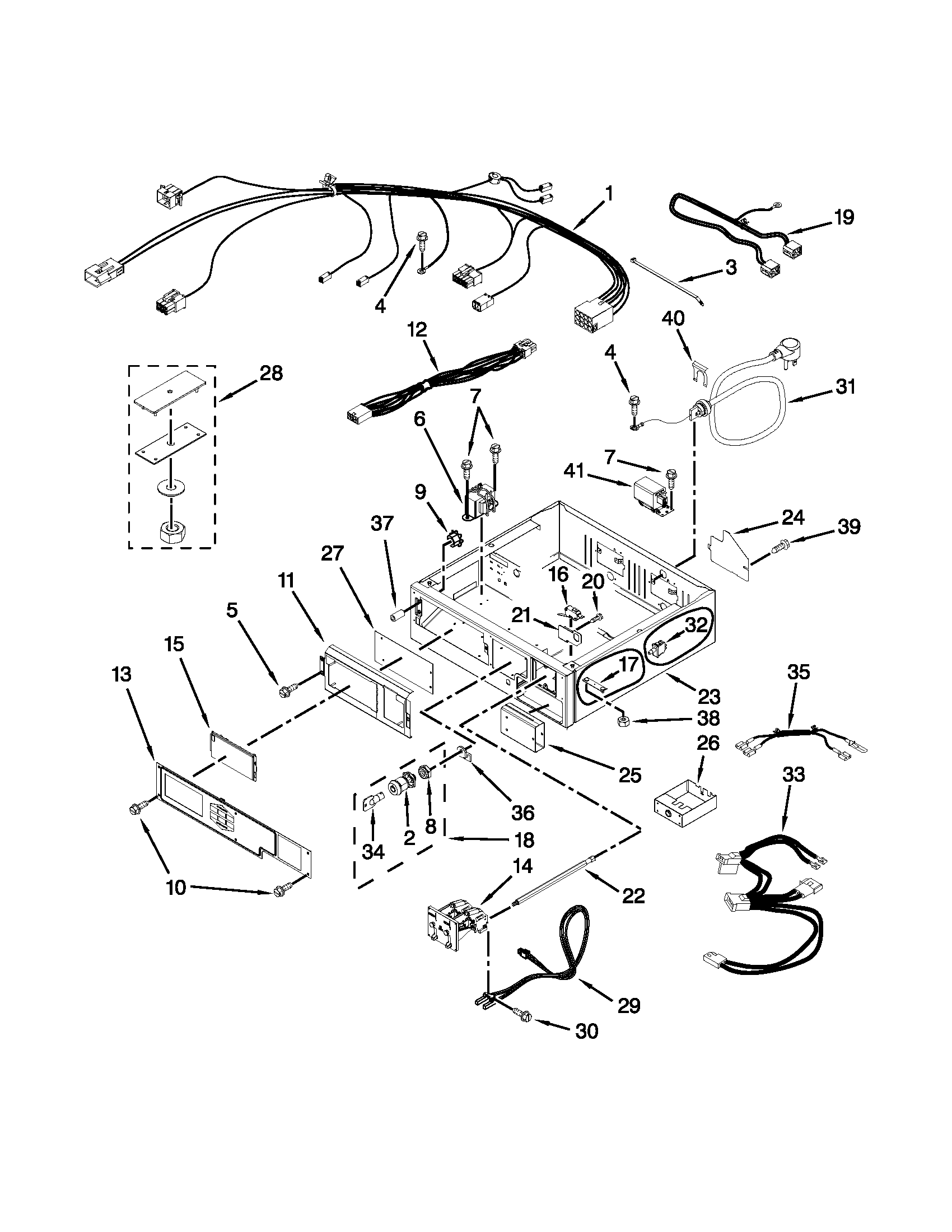 Control panel and separator parts