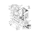 Maytag MLG26PDBXW0 lower cabinet and front panel parts diagram