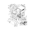 Maytag MLG26PDBXW0 upper cabinet and front panel parts diagram