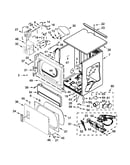 Upper cabinet and front panel parts