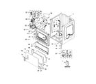 Maytag MLE26PRBZW0 lower cabinet and front panel parts diagram