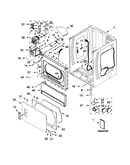 Lower cabinet and front panel parts