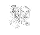 Maytag MLE26PRBZW0 upper cabinet and front panel parts diagram