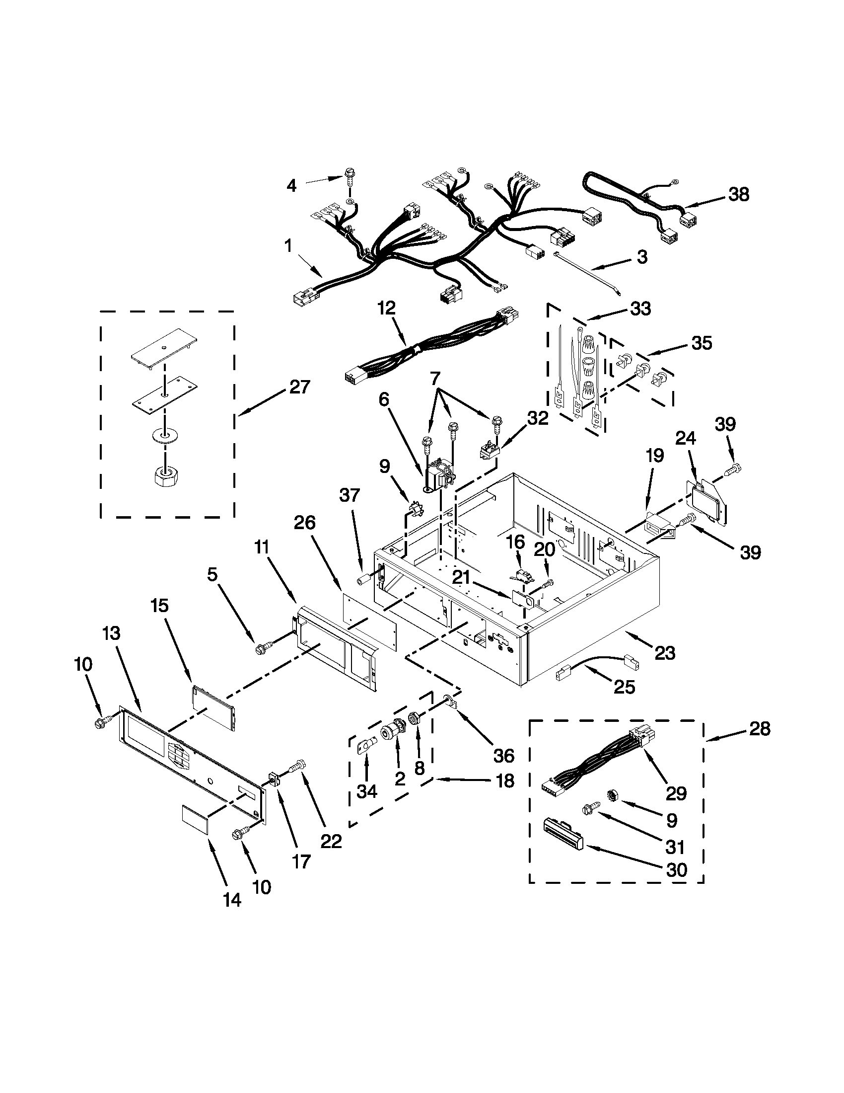 Control panel and separator parts