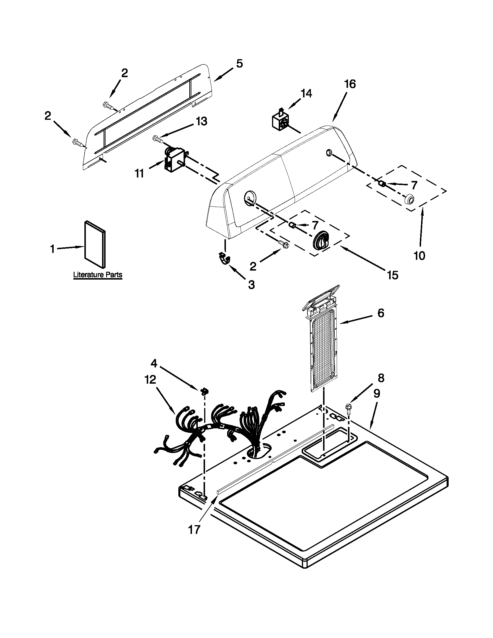 Top and console parts