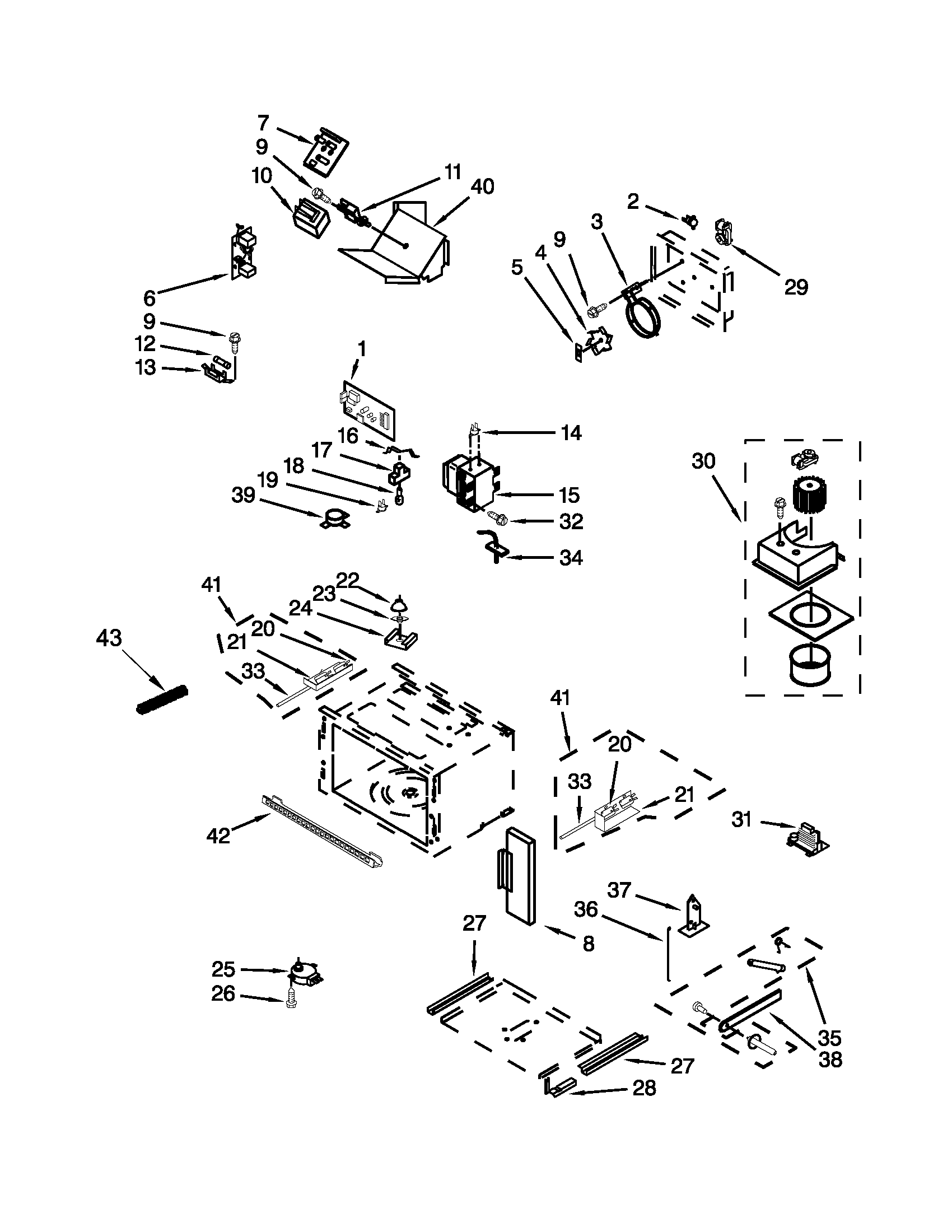 CABINET AND STIRRER PARTS