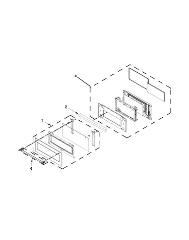 Microwave door parts
