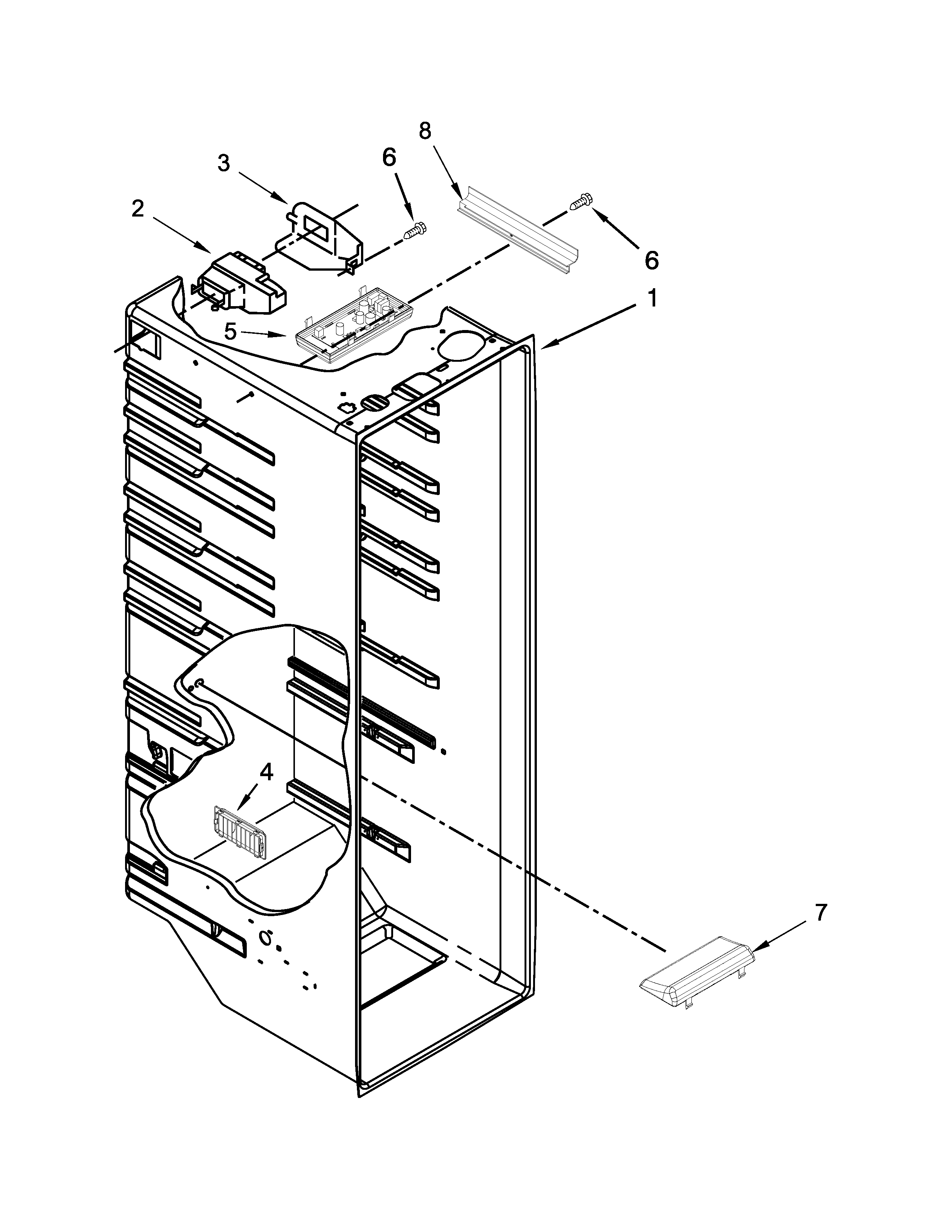 Refrigerator liner parts