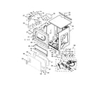 Maytag MLG26PRBWW0 upper cabinet and front panel parts diagram