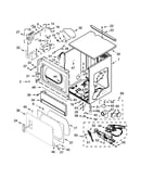 Upper cabinet and front panel parts