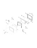 Upper oven door parts