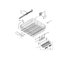 KitchenAid KDTE104DWH1 upper rack and track parts diagram