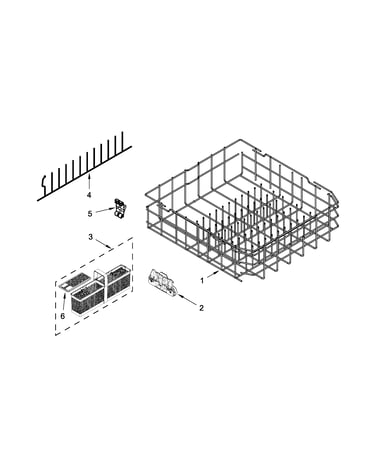 Lower rack parts
