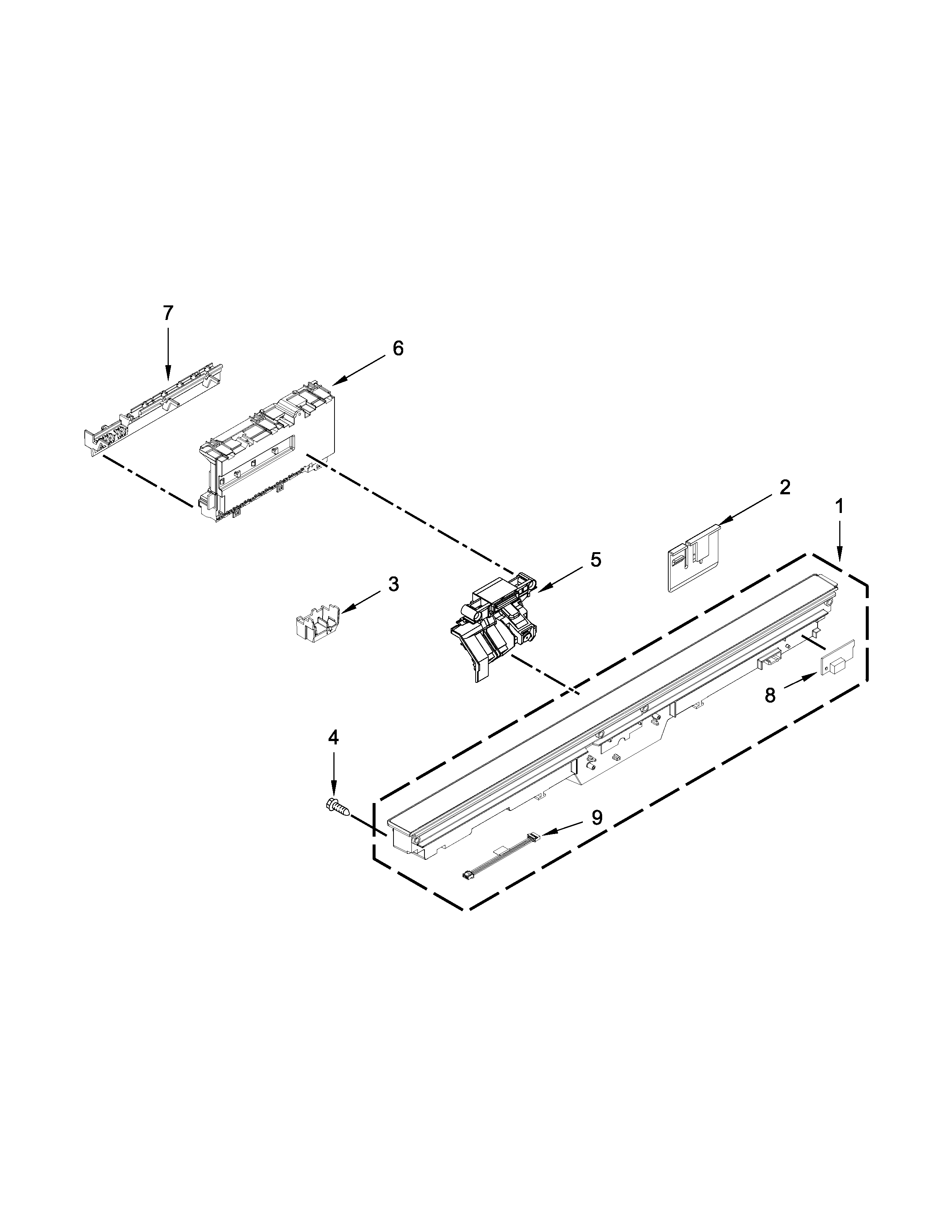 Control panel and latch parts