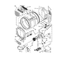 Maytag MLE20PDCYW0 bulkhead and blower parts diagram