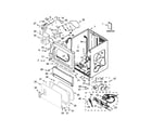 Maytag MLG26PDBWW0 lower cabinet and front panel parts diagram