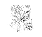 Maytag MLG26PDBWW0 upper cabinet and front panel parts diagram