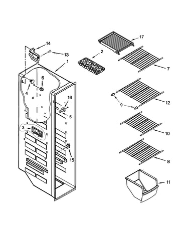 Freezer liner parts