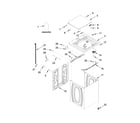 Whirlpool WTW4715EW0 top and cabinet parts diagram