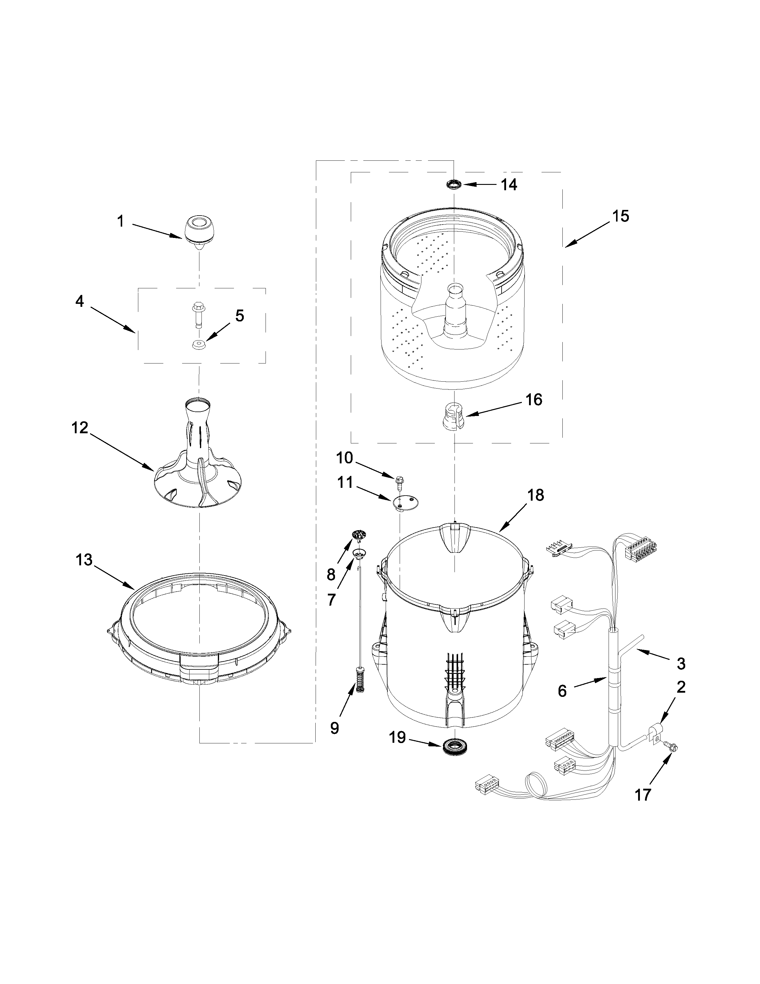Basket and tub parts