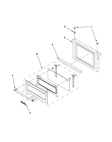 Microwave door parts