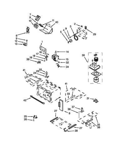 Cabinet and stirrer parts