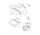 Whirlpool YWED8000DW1 top and console parts diagram